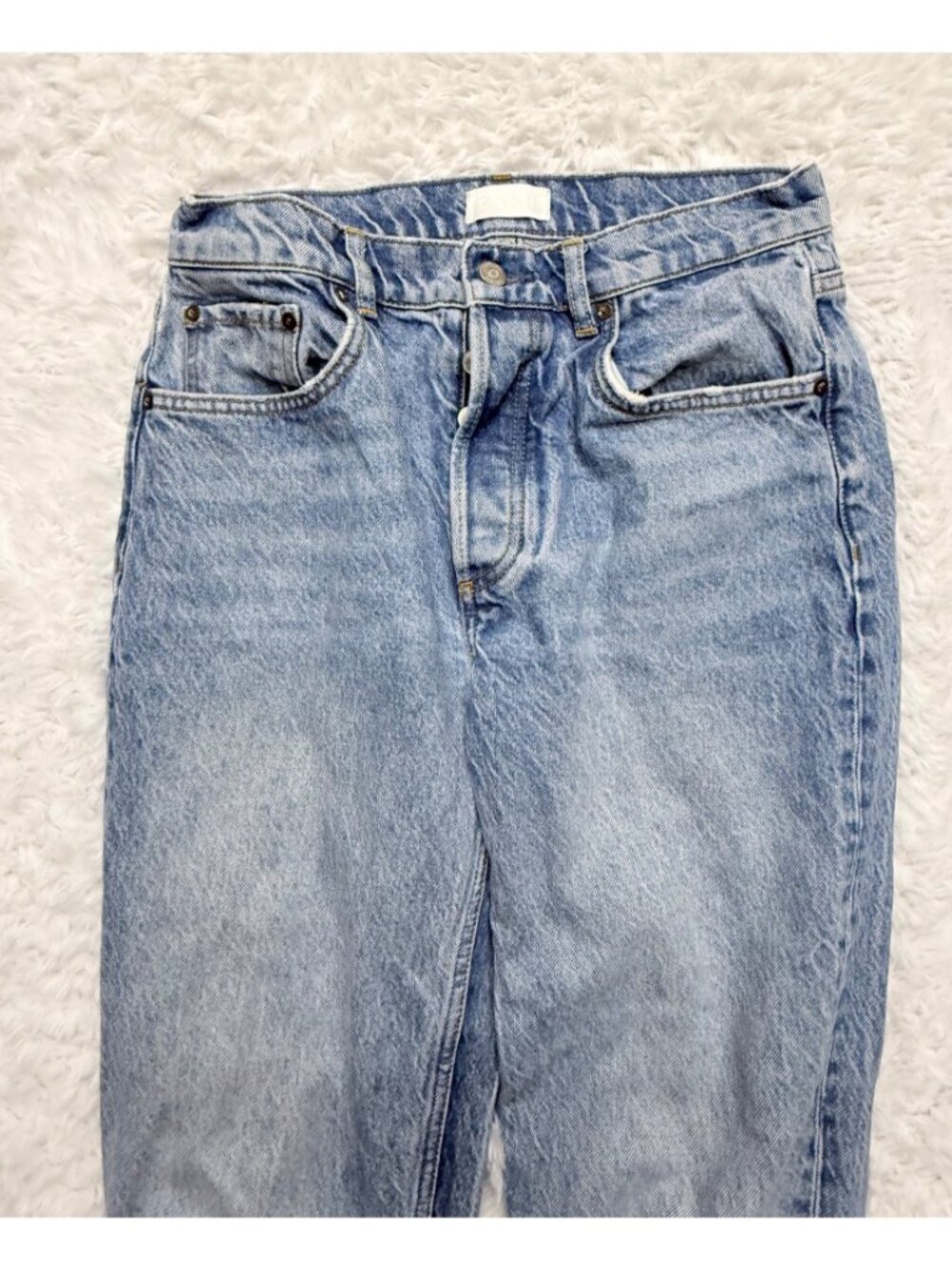 Boyish By Her The Tommy Button Fly High Rise Straight Distressed Jeans Waist 28" - Picture 2 of 10